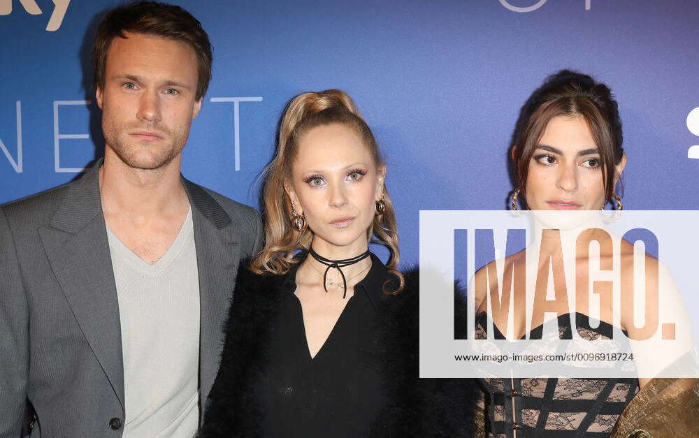 Hugh Skinner, Juno Temple and Yumna Marwan attend the Sky Up Next 2020