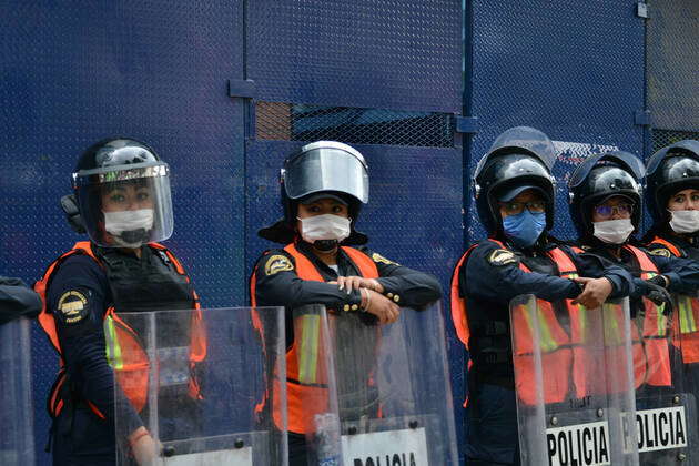 Women during a riots protest in Mexico MEXICO CITY, MEXICO - FEBRUARY ...