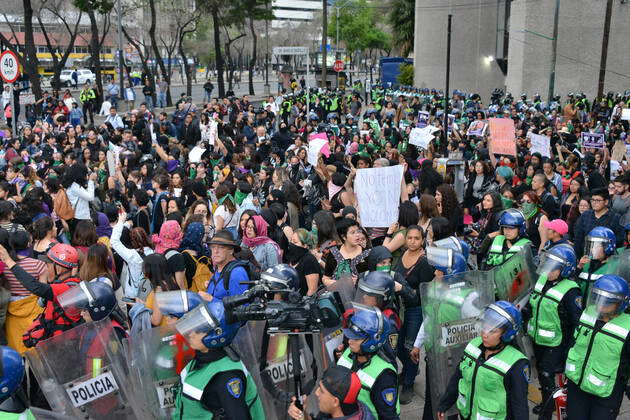 Women during a riots protest in Mexico MEXICO CITY, MEXICO - FEBRUARY ...