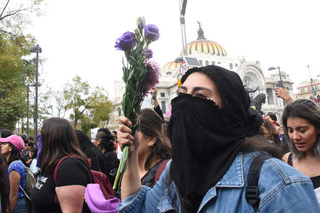 Women during a riots protest in Mexico MEXICO CITY, MEXICO - FEBRUARY ...