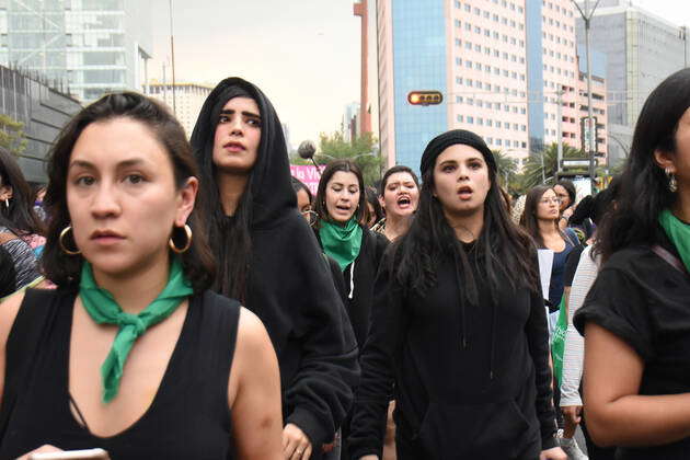 Women during a riots protest in Mexico MEXICO CITY, MEXICO - FEBRUARY ...