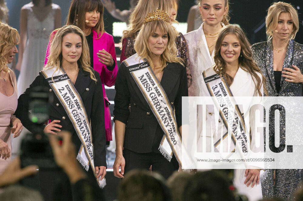 Second placed Lara Runarsson, Miss Germany 2020 winner Leonie Charlotte ...