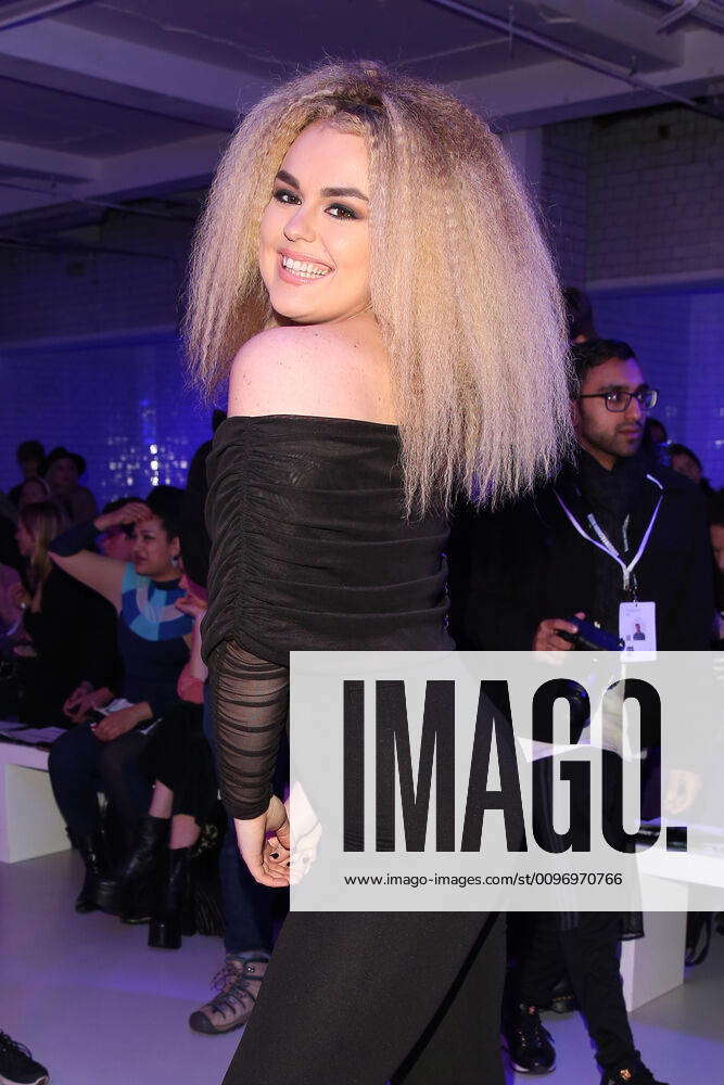 Scottish singer Tallia Storm attends the Pam Hogg fashion show during