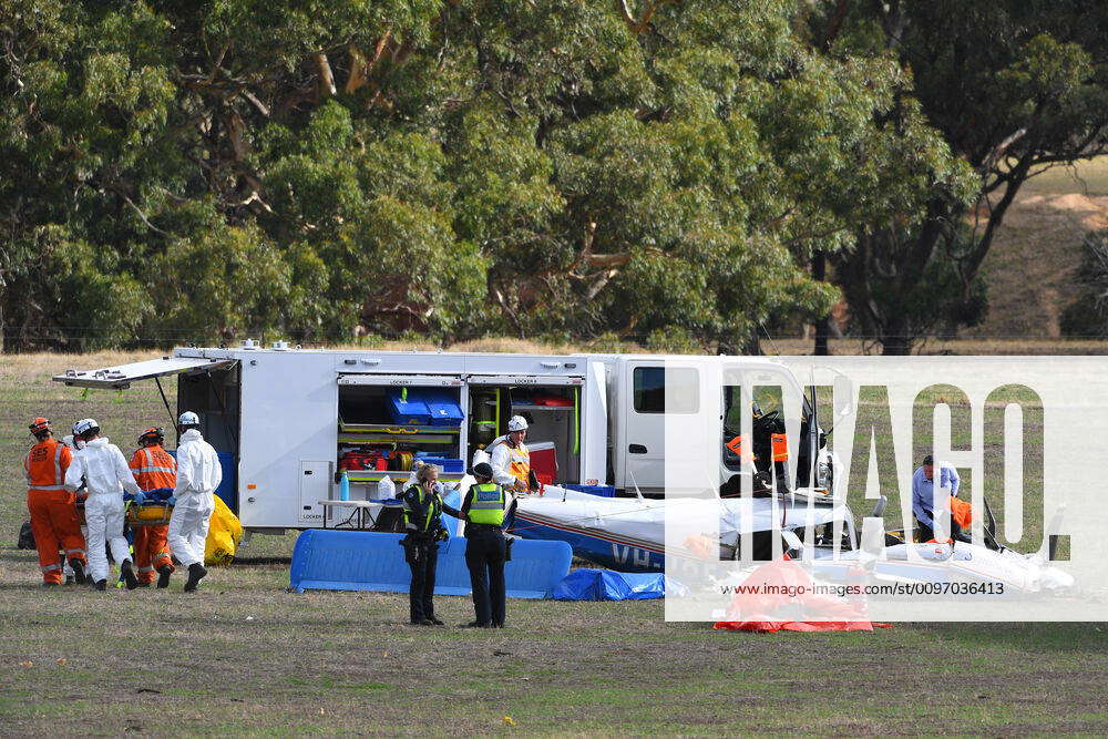 PLANE CRASH VICTORIA, Emergency Service Personnel Attend To The ...