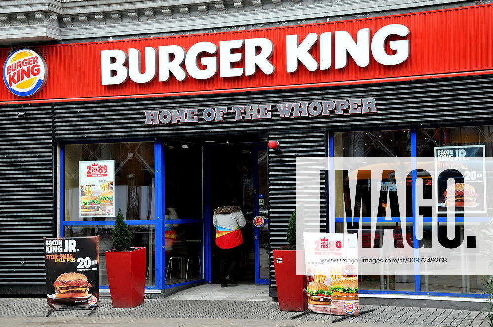 Copenhagen Denmark 23..February 2020 Fast food restaurant Buger king on ...