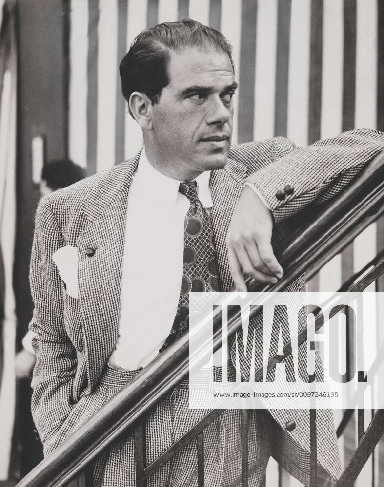 Frank Capra, film director, aboard the SS Rex arriving from Italy to