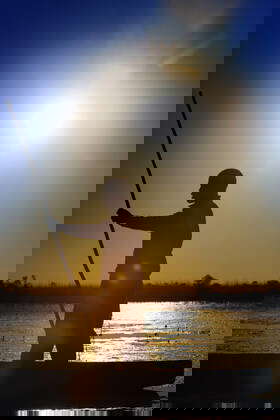 One of the ways to do is to do a water safari on a boat called mokoros