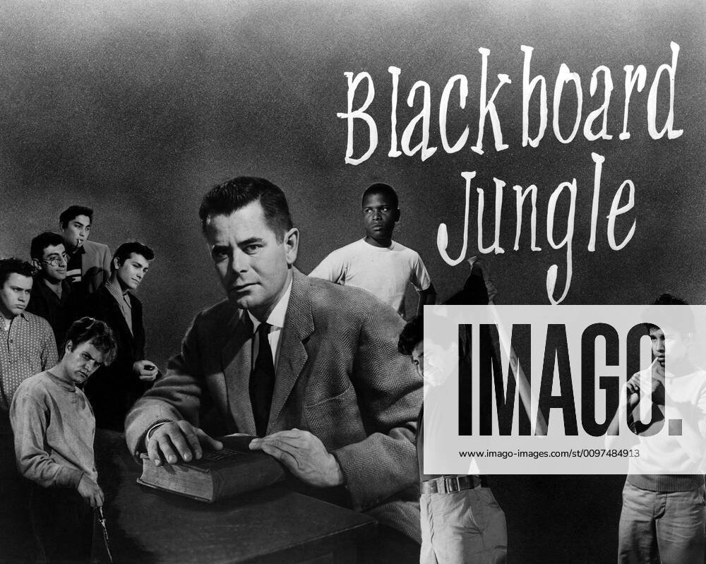 BLACKBOARD JUNGLE, Jamie Farr, Vic Morrow, Dan Terranova, Glenn Ford
