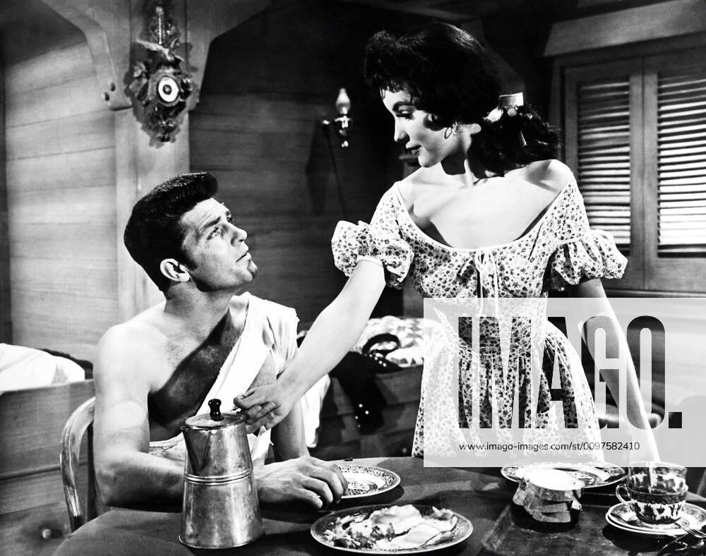 THE GAMBLER FROM NATCHEZ, from left, Dale Robertson, Debra Paget, 1954 ...