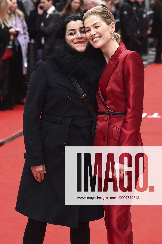 Marjane Satrapi and Rosamund Pike at the premiere of the feature film ...