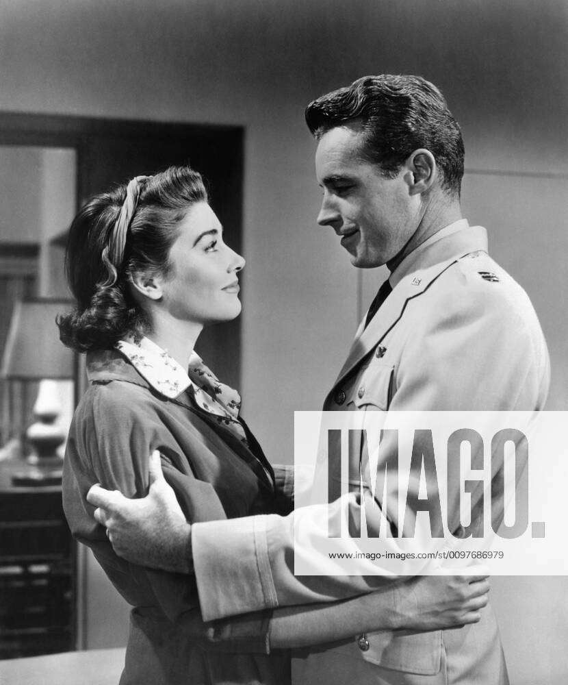 ON THE THRESHOLD OF SPACE, from left, Virginia Leith, Guy Madison, 1956, TM  and Copyright 20th