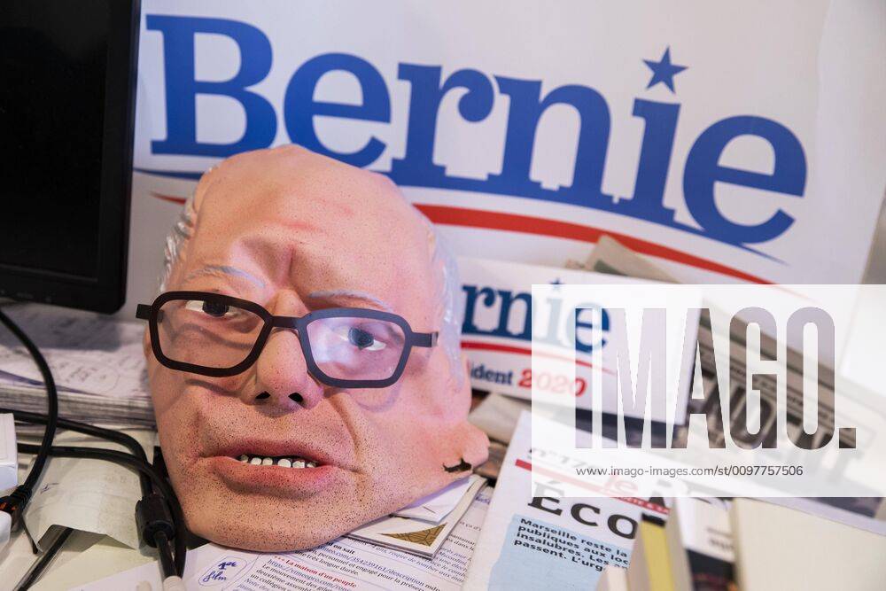 paris-france-march-10-2020-a-mask-of-the-democratic-candidate