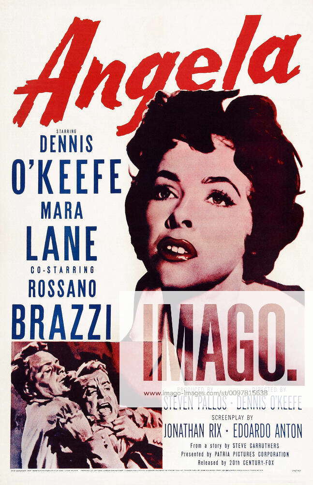 ANGELA, US poster, bottom from left: Dennis O Keefe, Rossano Brazzi ...