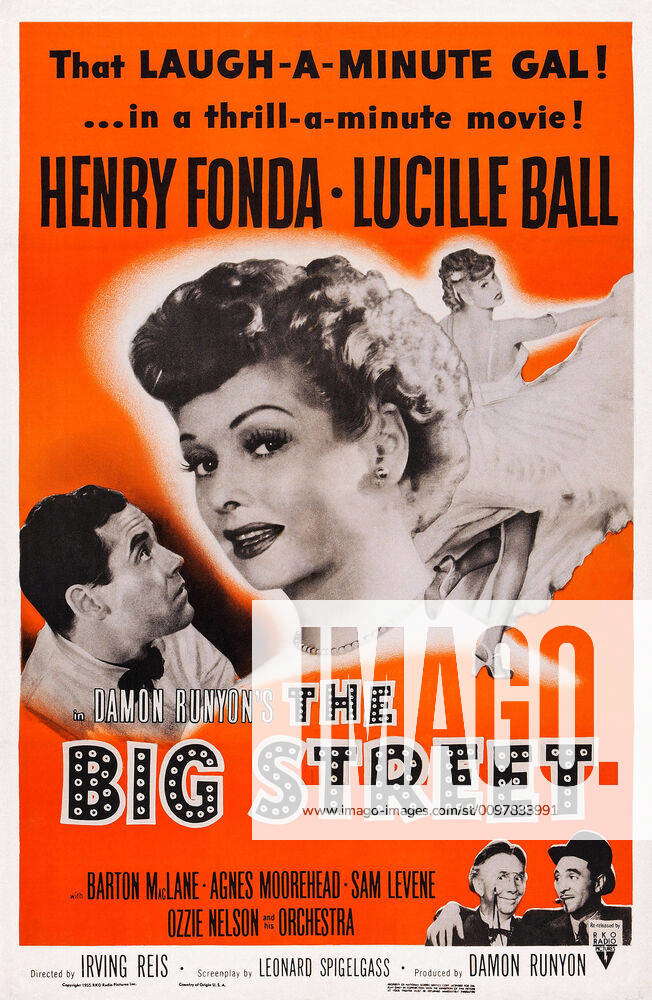 THE BIG STREET, US 1955 re-release poster art, top from left: Henry ...