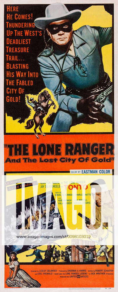 THE LONE RANGER AND THE LOST CITY OF GOLD, US poster art, Clayton Moore ...