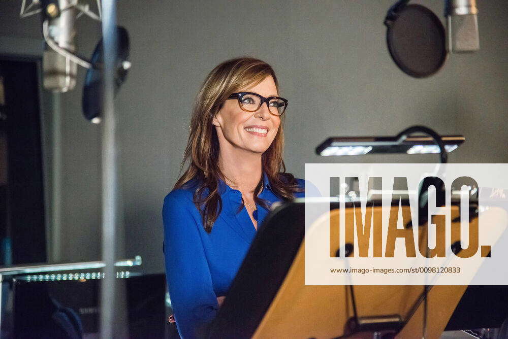 MINIONS, Allison Janney, voice of Madge Nelson, on set, 2015. ph ...