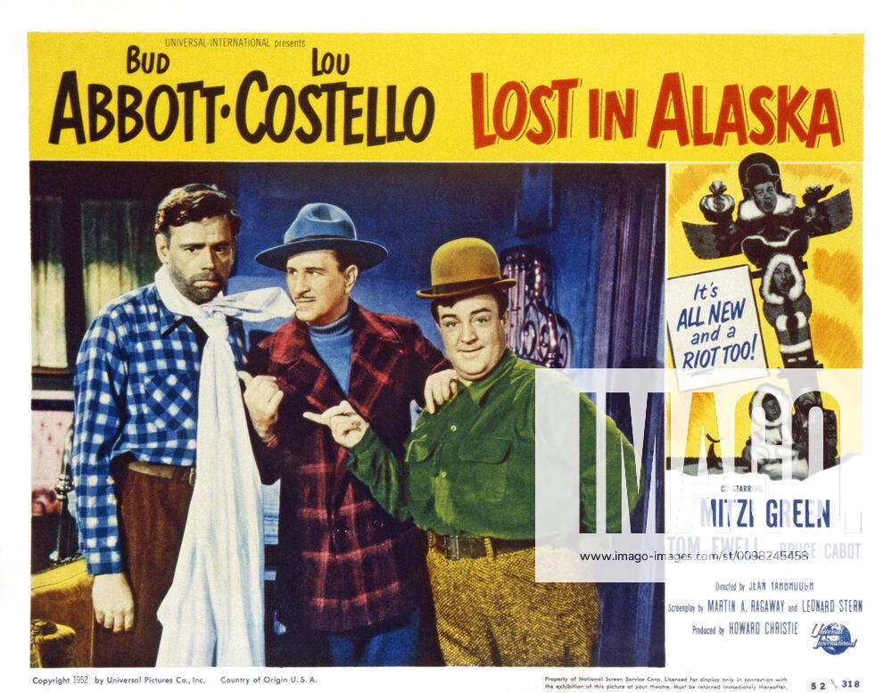 ABBOTT AND COSTELLO LOST IN ALASKA, (aka LOST IN ALASKA), US lobbycard ...