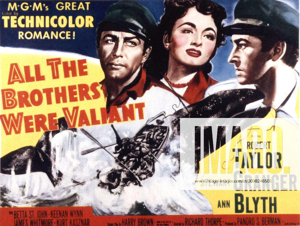 ALL THE BROTHERS WERE VALIANT, Robert Taylor, Ann Blyth, Stewart ...