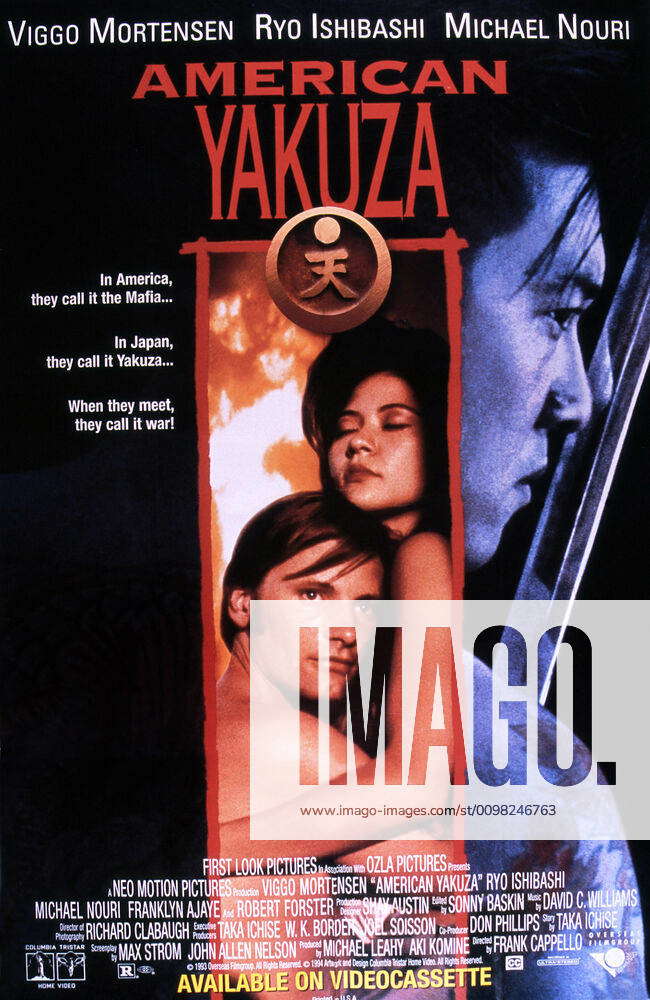 AMERICAN YAKUZA, poster, from center: Viggo Mortensen, Cristina