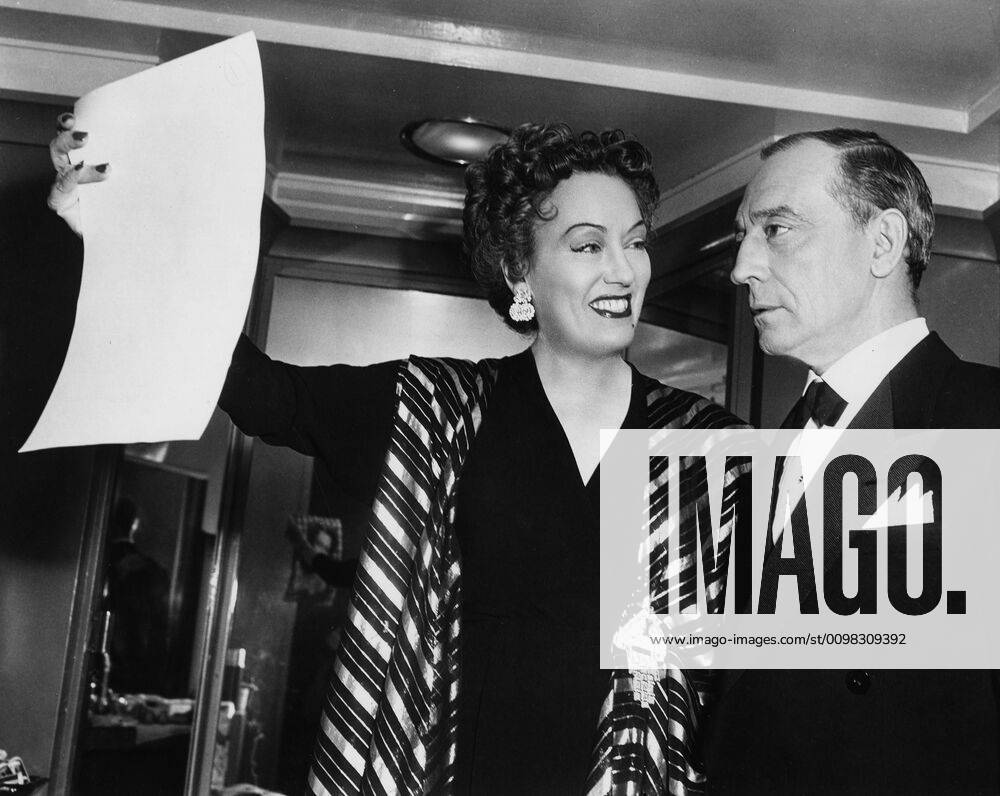 Sunset Boulevard, From Left: Gloria Swanson, Buster Keaton, On Set 