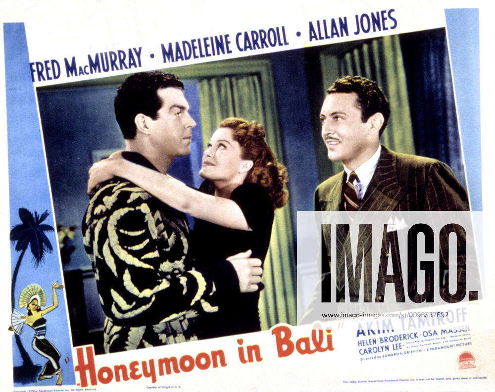 HONEYMOON IN BALI, Fred MacMurray, Osa Massen, Allan Jones, 1939 ...