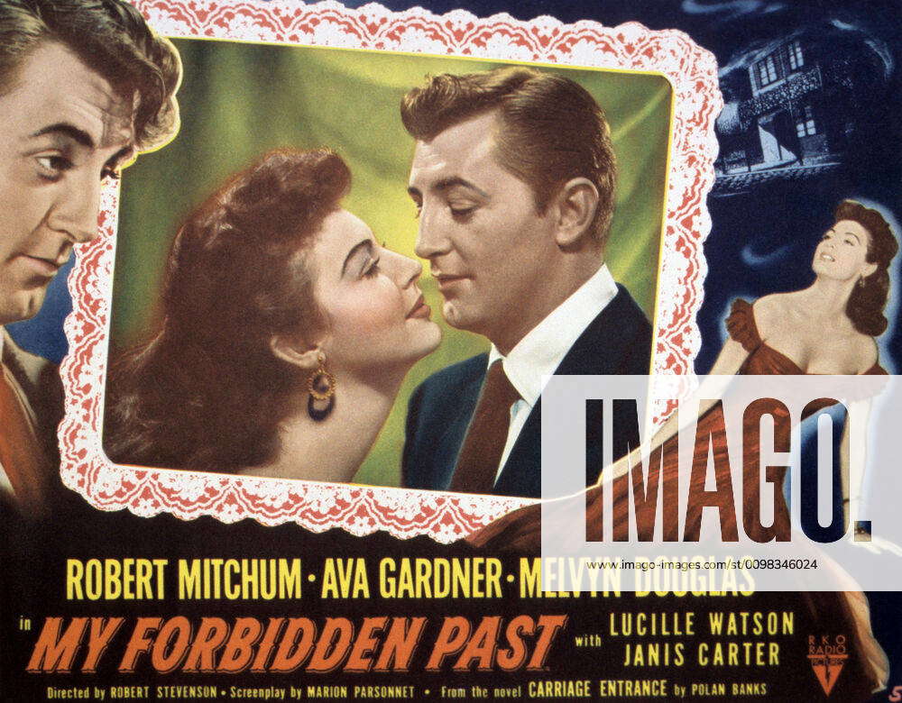 MY FORBIDDEN PAST, Robert Mitchum (left), center from left: Ava Gardner ...