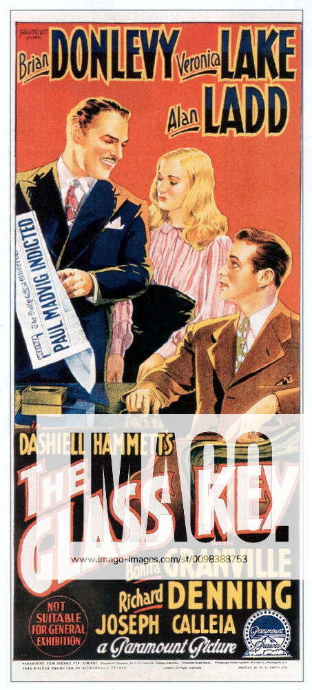 The Glass Key From Left Brian Donlevy Veronica Lake Alan Ladd On