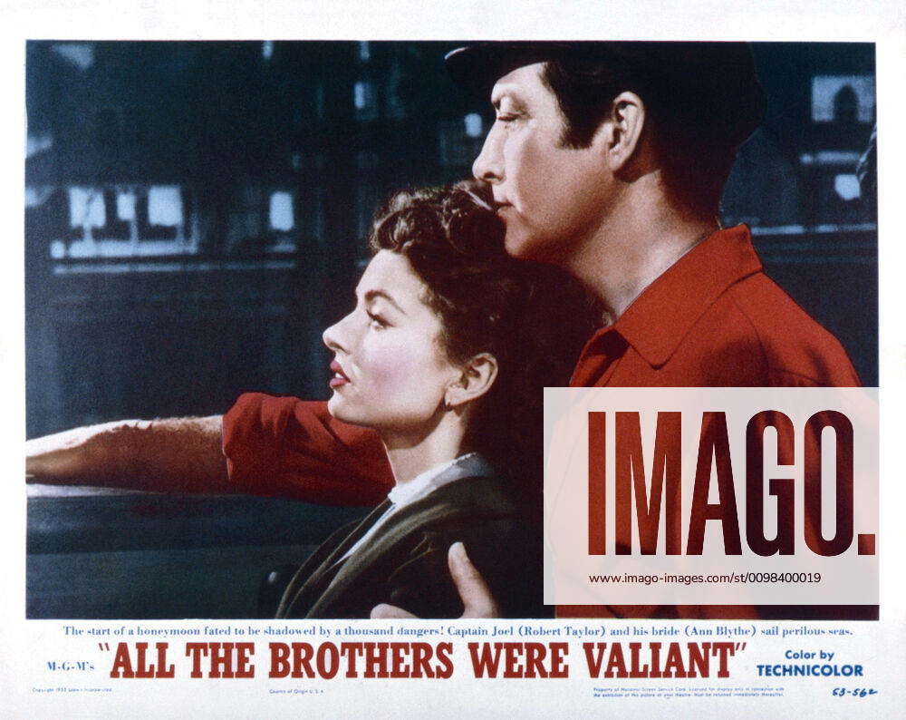 ALL THE BROTHERS WERE VALIANT, US lobbycard, from left: Ann Blyth ...