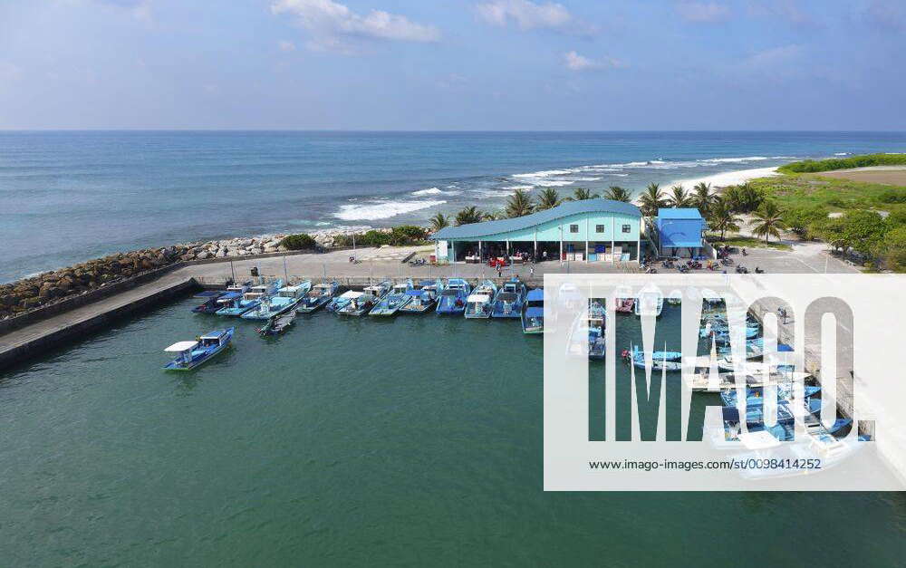 Fishing port, fish market hall, Fuvahmulah Island, Gnaviyani or ...