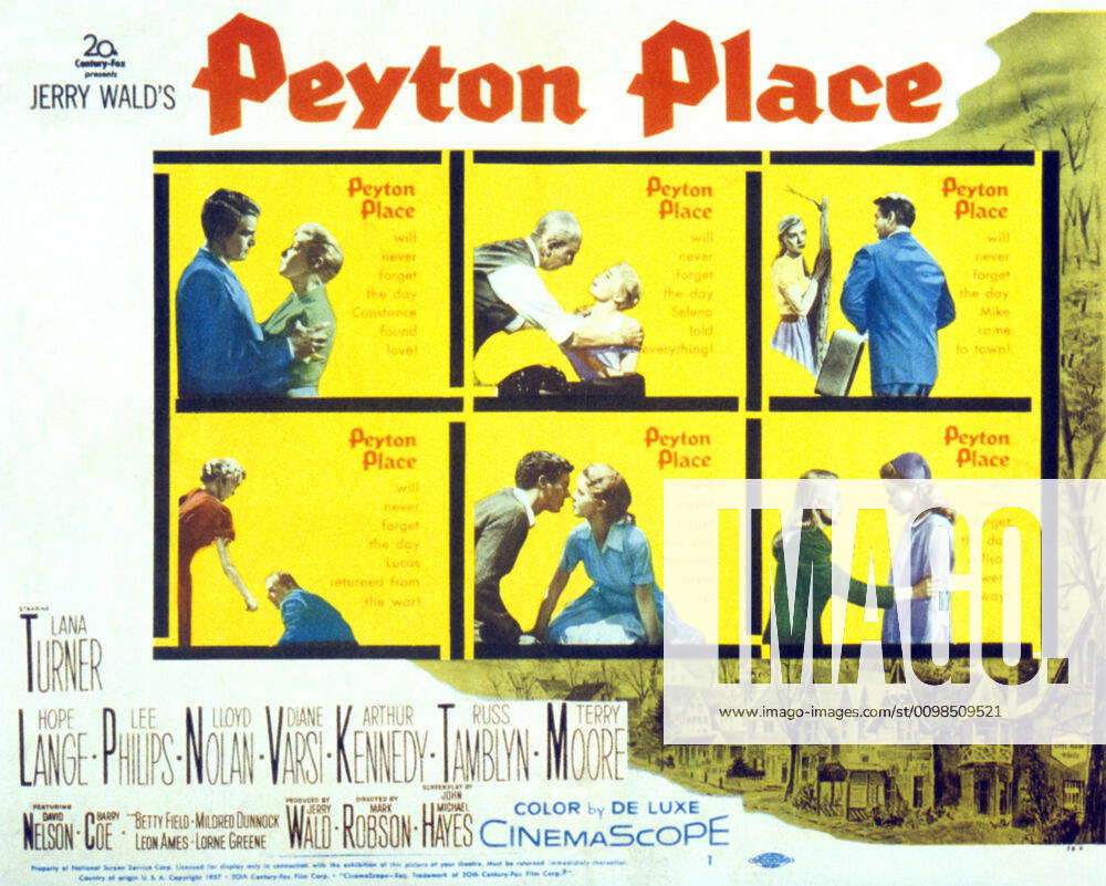 PEYTON PLACE, Lana Turner, Lee Philips, Lloyd Nolan, lobby card, poster ...