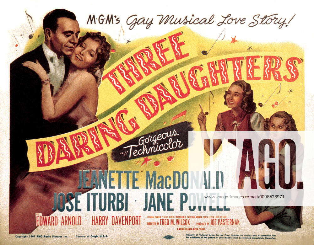 THREE DARING DAUGHTERS, Jose Iturbi, Jeanette MacDonald, Jane Powell ...