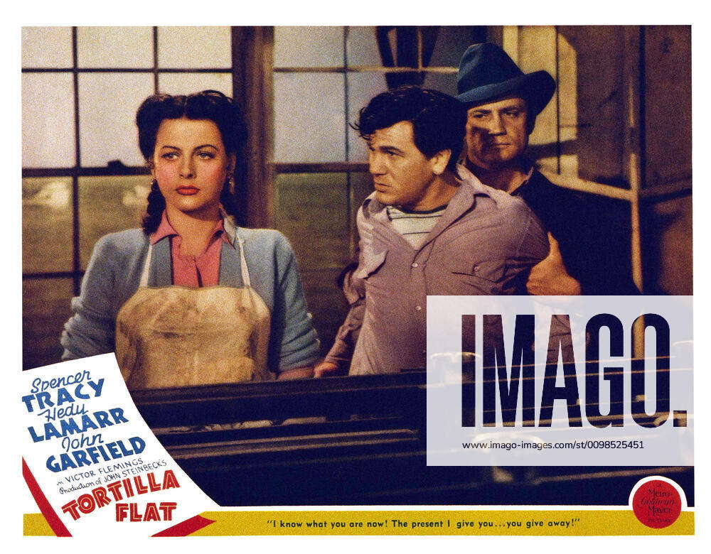 TORTILLA FLAT, US lobbycard, from left: Hedy Lamarr, John Garfield ...