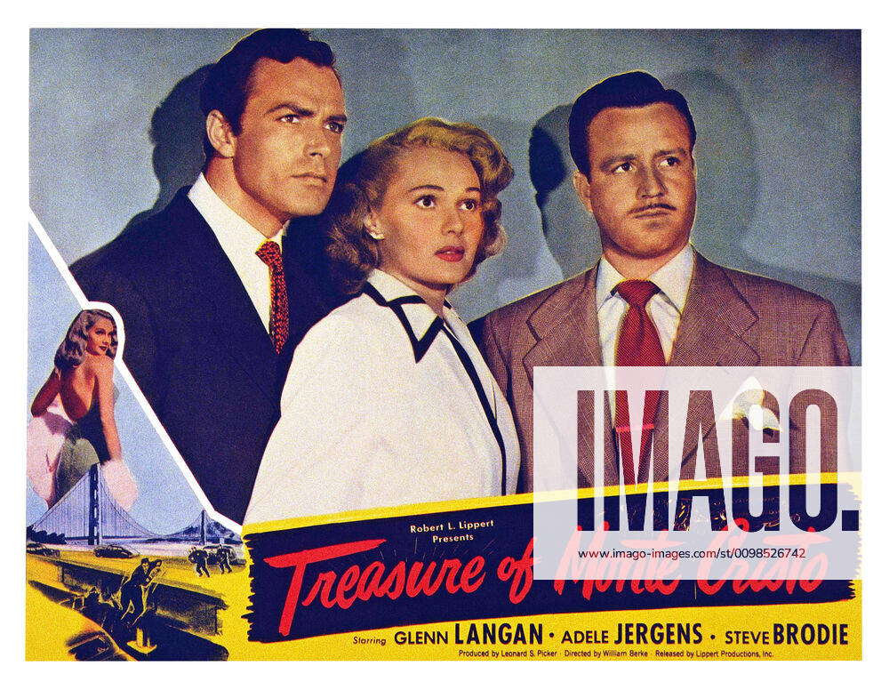 TREASURE OF MONTE CRISTO US lobbycard from left Glenn Langan