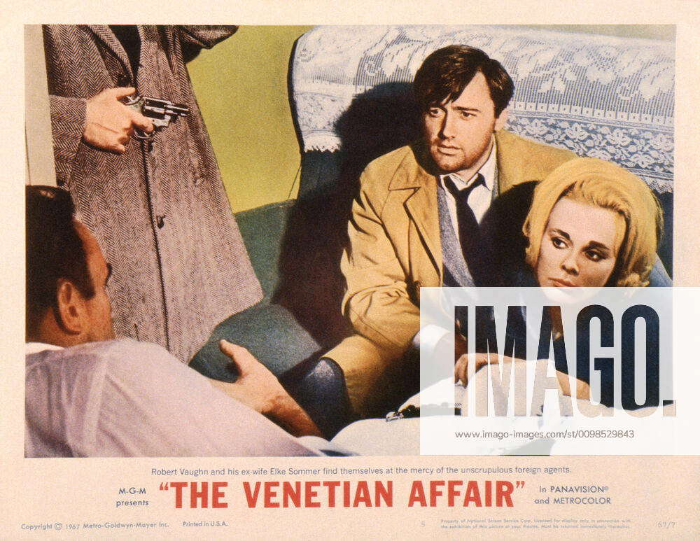 THE VENETIAN AFFAIR, US lobbycard, from left: Robert Vaughn, Elke ...