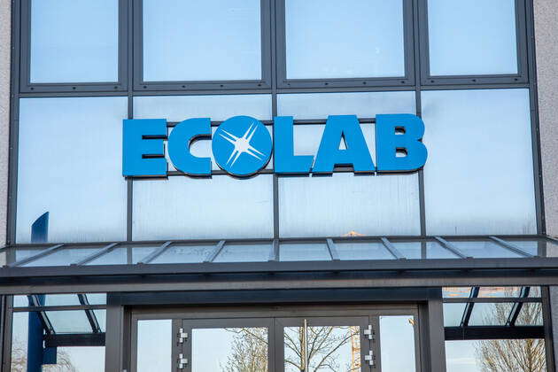 Company Logo Logo Of Ecolab Gmbh Co Ohg On The Company Building In Monheim Am Rhein A Supplier