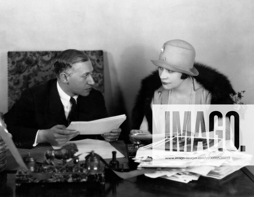 B. P. Schulberg, Anne Nichols, Examining Photos Of Actresses Under ...