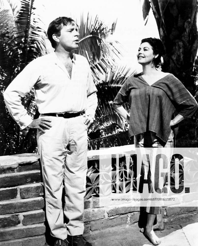 THE NIGHT OF THE IGUANA from left Richard Burton Ava Gardner