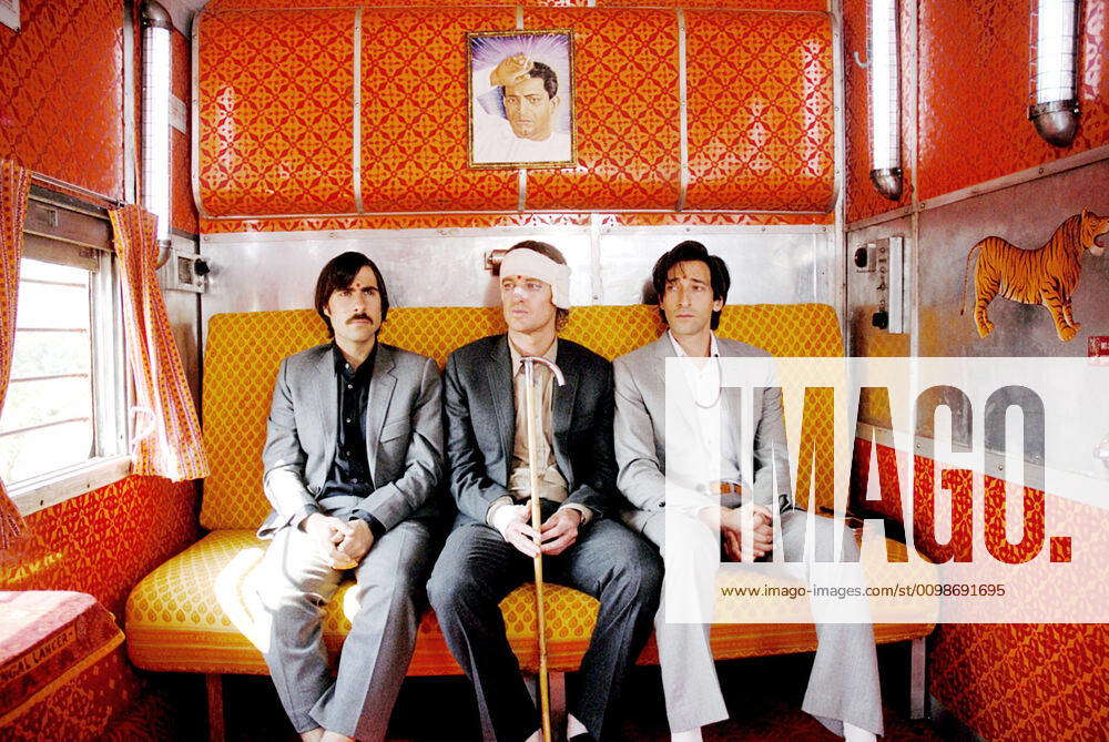 Owen Wilson, Adrien Brody and Jason Schwartzman on the set of The