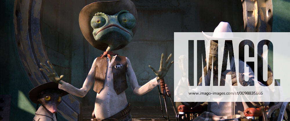 RANGO, from left: Priscilla, Rango, Parsons, Mayor, 2011. Paramount ...