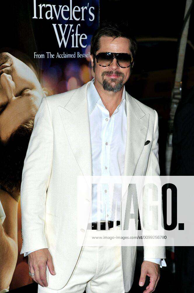 Brad Pitt (Wearing A Tom Ford Suit) At Arrivals For The Time Traveler'S Wife  Premiere, The Ziegfeld Theatre, New York, 