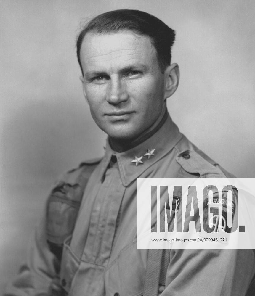 World War II portrait of General James M. Gavin, dated 1945. Gavin was ...