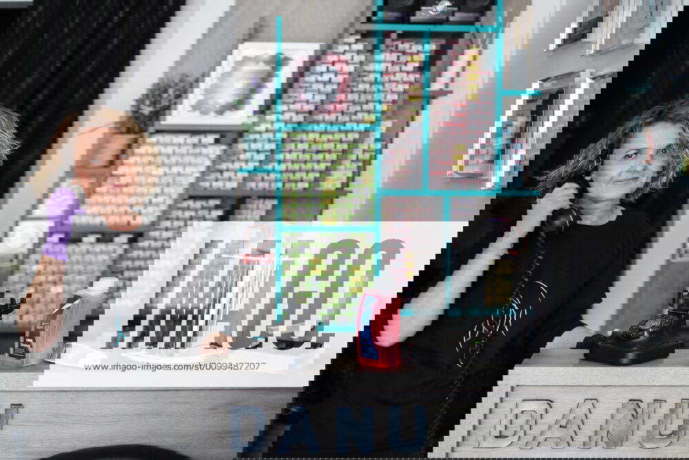 Coronavirus hairdressing salon 20.04.2020., Zagreb, Croatia Tanja