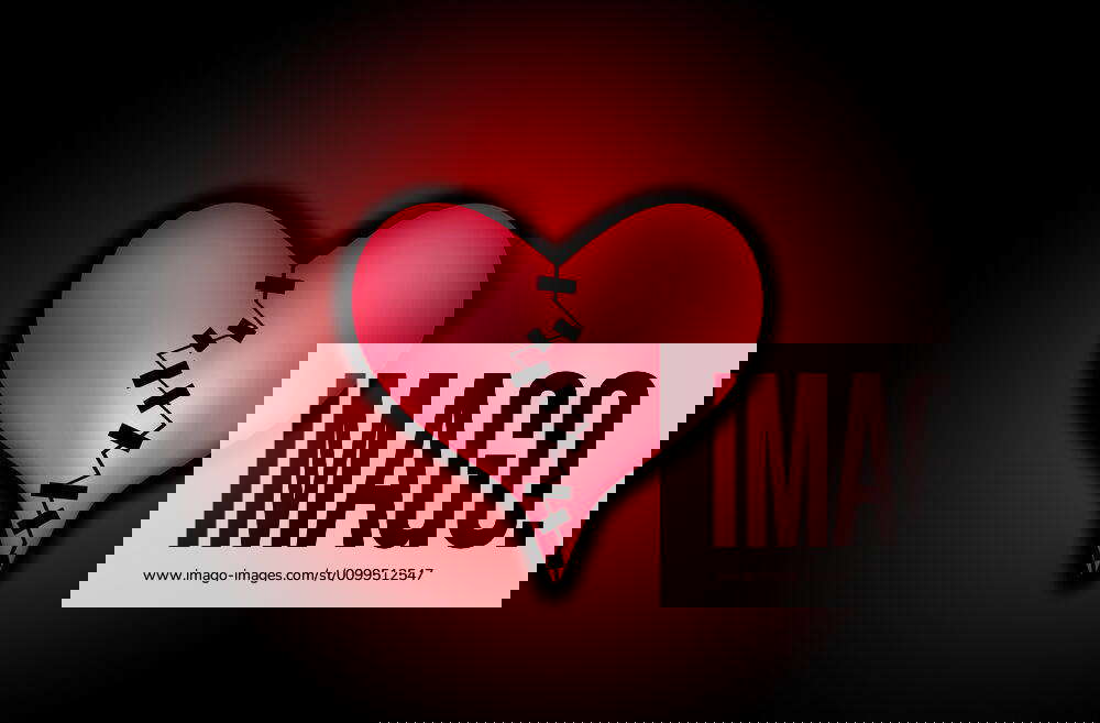 Mended Broken Heart Conceptual image about repairing a broken heart