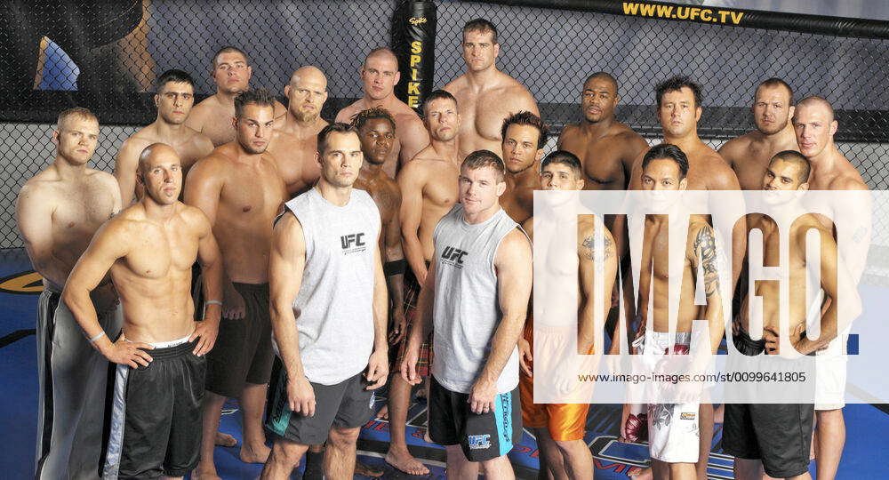 THE ULTIMATE FIGHTER, coaches Rich Franklin, Matt Hughes (front row in