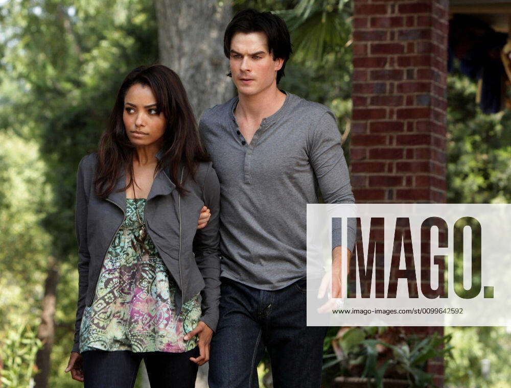 THE VAMPIRE DIARIES, (from left): Katerina Graham, Ian Somerhalder,  Masquerade , (Season 2, ep