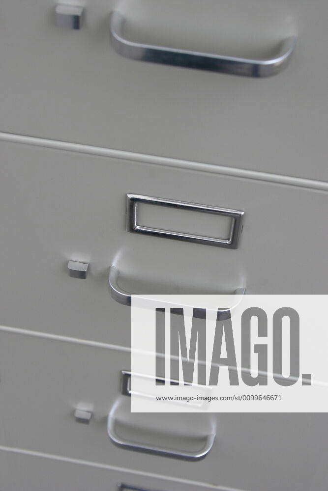 Filing Old fashioned filing with blank label slots