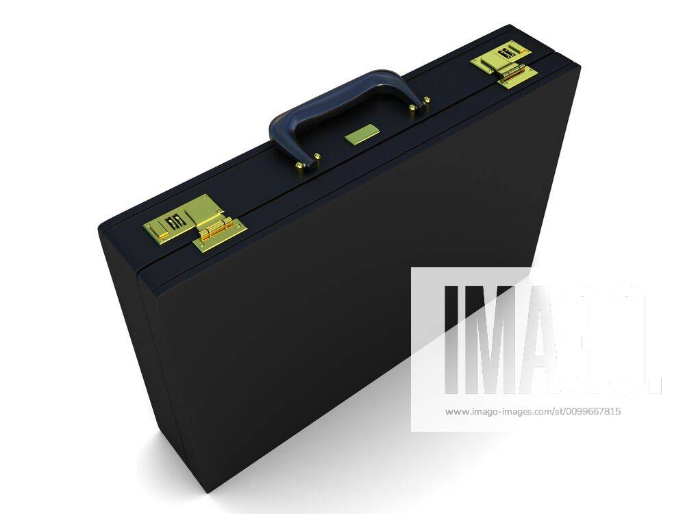 Office briefcase three dimensional isolated office briefcase