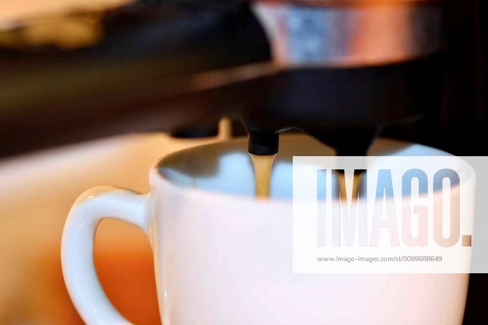 Espresso machine brewing a coffee. xFotosearchxLBRFx xmontypeterx ESY