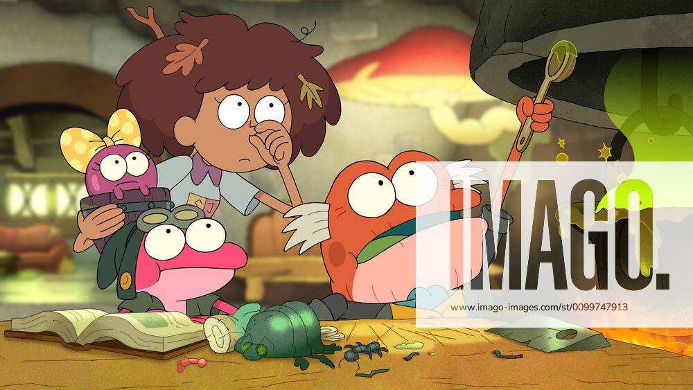 AMPHIBIA, from left Polly Plantar (voice Amanda Leighton), Sprig