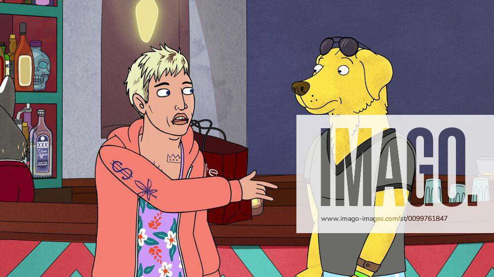 BOJACK HORSEMAN, from left: Joey Pogo (voice Hilary Swank), Mr. Peanut ...